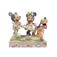figurine collection mickey, minnie et pluto  white woodland